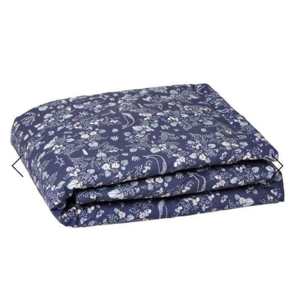 Garbo&Friends Mares Percale Navy Blue Filled Blanket - Picture 1 of 3